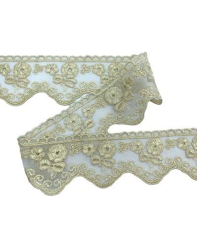 Passamaneria tulle pizzo - passamaneria, ecrù