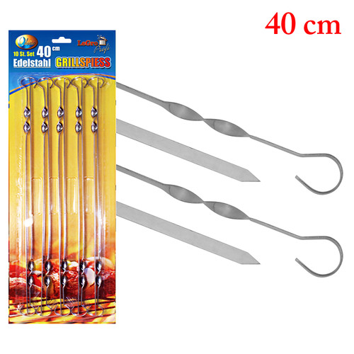 10x brochettes viande inox - brochettes, à