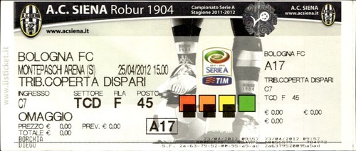 Biglietto stadio bologna - bologna, fc
