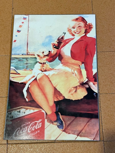 Coca cola targa pubblicitaria - cola,