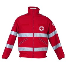 Giaccone Bomber antipioggia con cappuccio capitolato Croce Rossa Italiana CRI