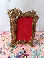 Cornice Portafoto Art decò Liberty VINTAGE Ottone Rettangolare