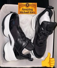 MICHAEL KORS Olympia Mixed-Media Trainer Donna Taglia 7 Medium AFFARE ACQUISTA ORA!