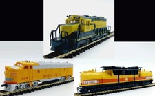 3 x N Gauge Scale USA Railroad