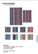 Set Asciugamani Disegno Missoni Sommaruga 1+1 Viso E Ospite Spugna 100% Cotone 