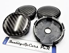 TAPPI COPRIMOZZO 60MM effetto FIBRA DI CARBONIO PER Cerchi in Lega auto tuning