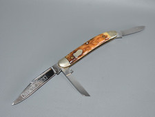 ERN Premium Stock vecchio coltello da tasca da caccia manico in corno scomparto #F5