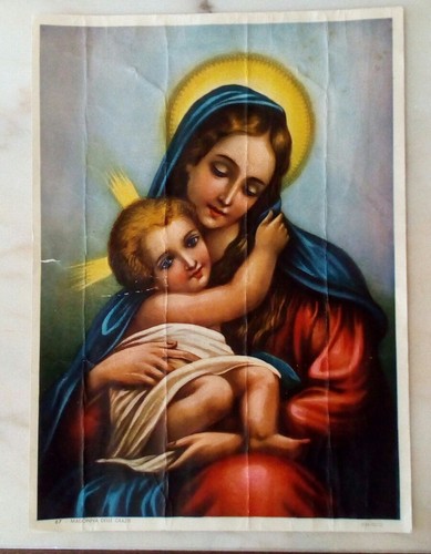 Santino antico 26x19 madonna - antico,