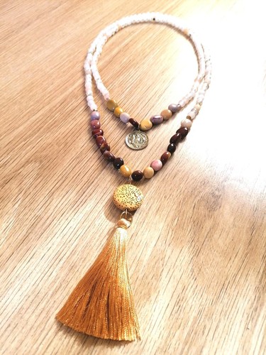 Nuova doppia collana saffron - doppia, "saffron"