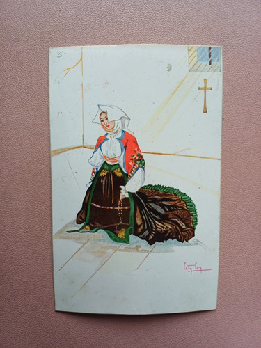 Cartolina costumi sardi - cartolina,
