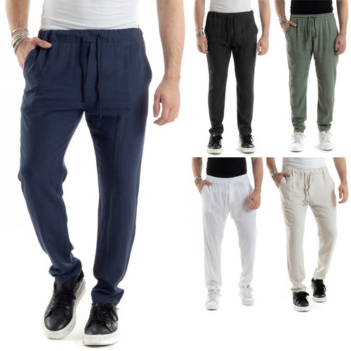 Pantaloni uomo lino - pantaloni,
