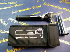 Mini otoscopio con luce fredda set, fibra ottica nero incl. 10 imbuti