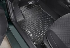 KIA PICANTO dal 2017 al 2025 Set da 4 tappetini in gomma ORIGINALI con logo KIA