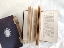 2 Libri preghiere copertina rigida pelle e Avorio 1880' 