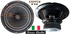 Kores Audio K-R8S Coppia (400W) Woofer Sosp.ne Morbida 8" Pollici 20/21 Cm 8 Ohm