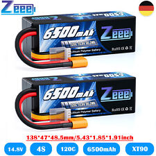 2x Zeee 14.8V 4S batteria Lipo 120C 6500mAh XT90 custodia rigida per RC auto aereo barca
