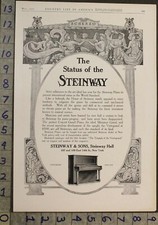 1907 STEINWAY SON UPRIGHT PIANO GREEK ROMAN CONCERT MUSIC INSTRUMENT AD [[SKU]