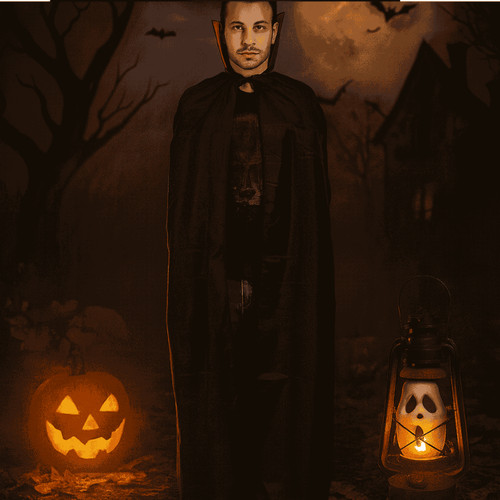 Mantello dracula adulto 140cm - dracula,