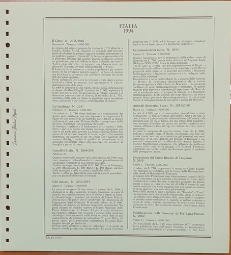 Italia 1994 fogli marini - fogli,