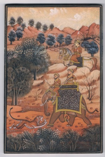 Dipinto miniatura mughal fatto - dipinto,