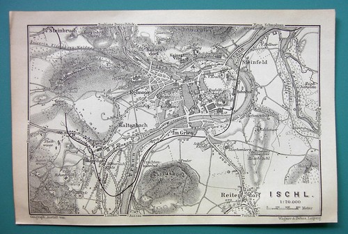1905 mappa baedeker austria - mappa,