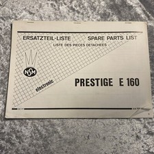 NSM Prestige E 160 Spare Parts List Jukebox 208 166