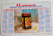 A624 CALENDARIETTO PLASTIFICATO TASCABILE  CAFFE' PASSALACQUA CASAVATORE 1986