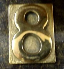 NUMERO CIVICO IN OTTONE LUCIDO "8" ALUBOX, ALTISSIMA QUALITA'