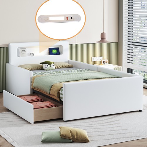 Lettino 90x200 bianco ecopelle - 90x200,
