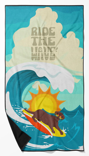 Telo mare surfer cane - telo,