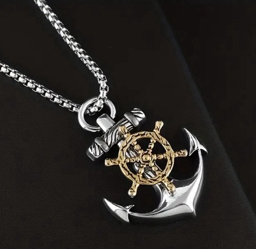 Collana uomo con ancora - ancora, in