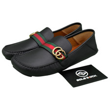 Gucci Leather GG Loafer Shoes