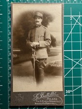 Foto militare cartonata sottotenente Bersaglieri - G. Battelli - Milano