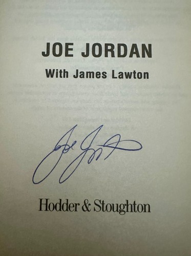 Joe jordan signed book - jordan,