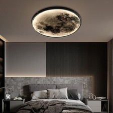 Lampada da parete moderna dimmerabile luna con telecomando, LED art deco luna lampada da parete