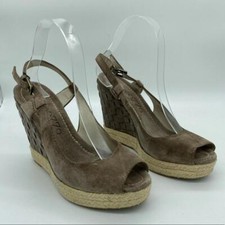 Scarpe con zeppa Apepazza slingback tessuto pelle scamosciata donna taglia 9,5