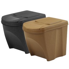 Bidone cestino SortiBox ECO WOOD raccolta differenziata in plastica 25 Litri