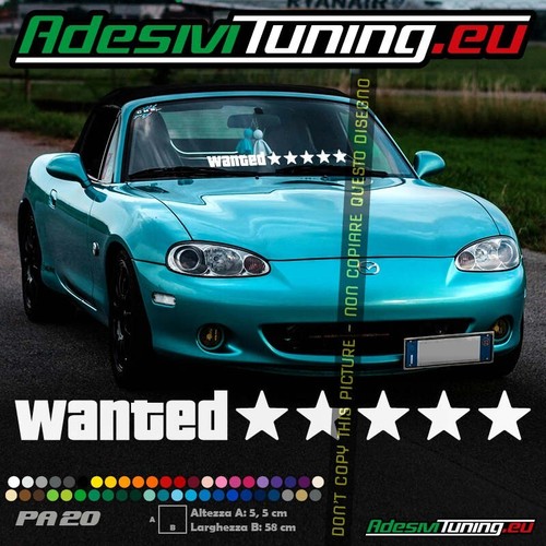 Adesivo wanted con stelline - wanted,