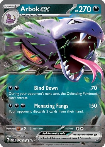 Arbok 024 165 pokemon - ex,
