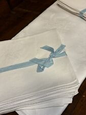 Antica Tovaglia Di Fiandra  12 Tovaglioli Con Monogramma 240x180cm Perfetta