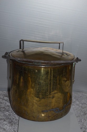 Antico pentola rame ottone - pentola,