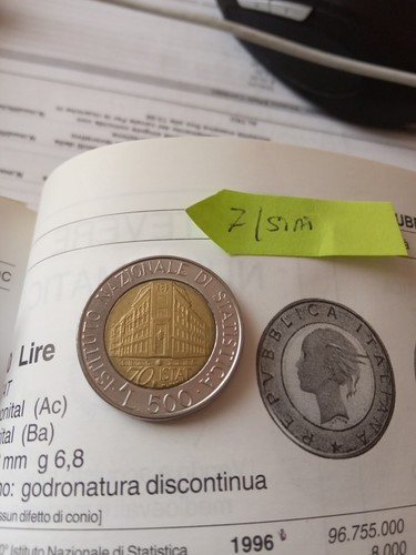 Moneta 500 lire del 1996 - del,