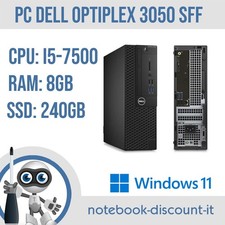 COMPUTER Desktop DELL Optiplex 3050 SFF Cpu i5-7500 Ram 8gb SSD 240gb Win 11 Pro