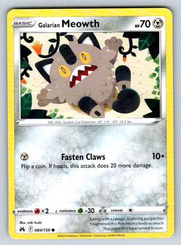 Galarian meowth corona comune - galarian,