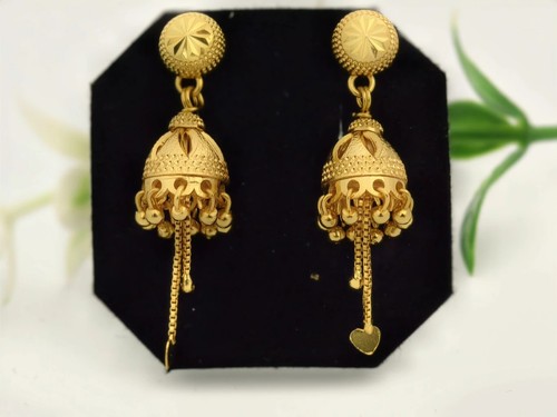 Orecchini jhumki ottone - jhumki, in