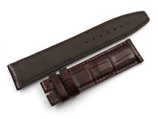 Strap Band IWC Portugieser Alligator Veritable Leather Brown 20/18mm Hand Made
