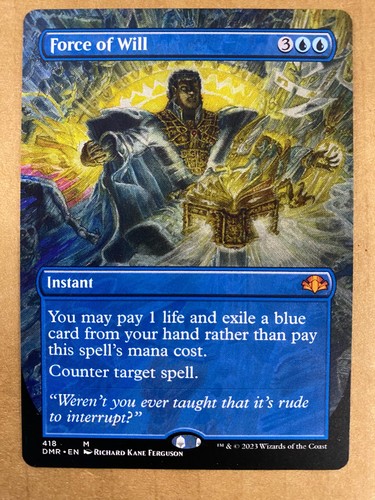 Mtg borderless force of - mtg,