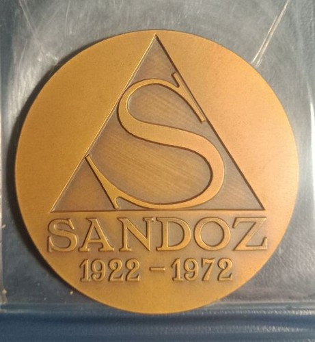 Medaglia commemorativa sandoz - medaglia,