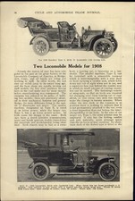 1907 PAPER AD CAR AUTO 6 PG