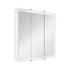 Armadietto Medicinale Trivista con Cornice Glacier Bay 30" x 29" H con Specchio Bianco 33158